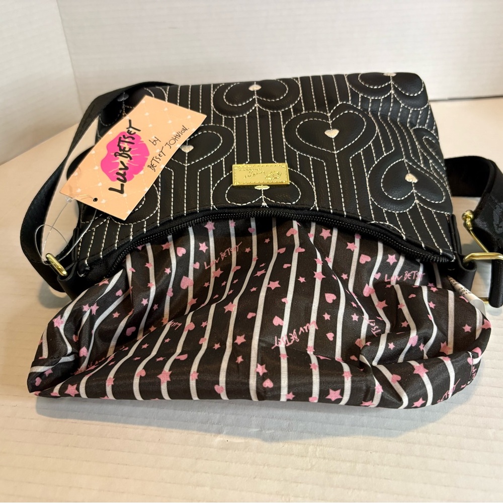 Betsey Johnson Heart-Quilted Crossbody Bag - Picture 10 of 11